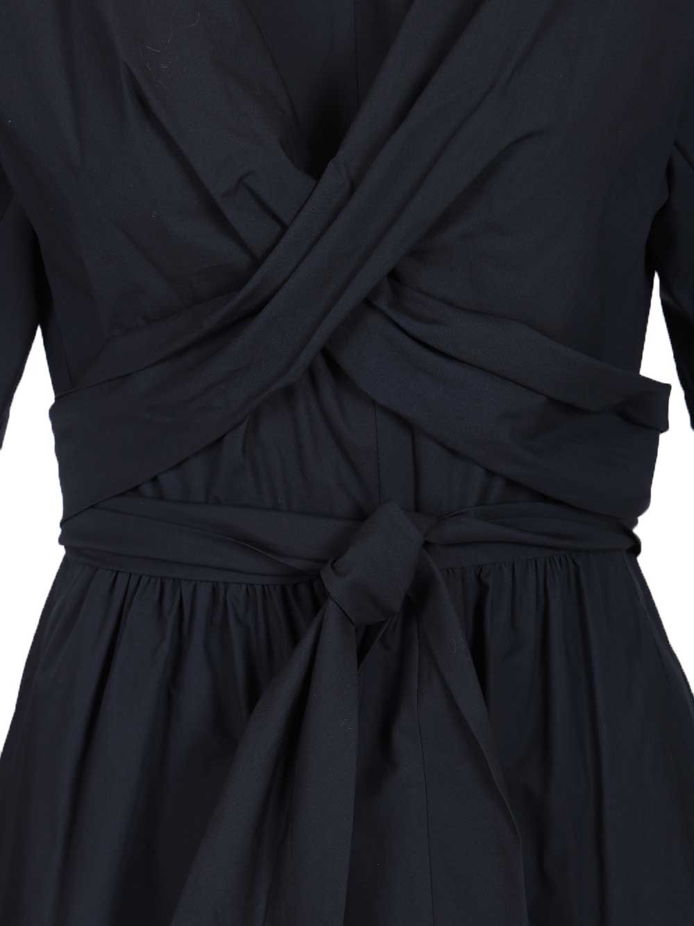 Emporio Armani Cotton Poplin Dress Dresses - Blue | 92592abb67cce6559440468cc8302e74b6969ec0