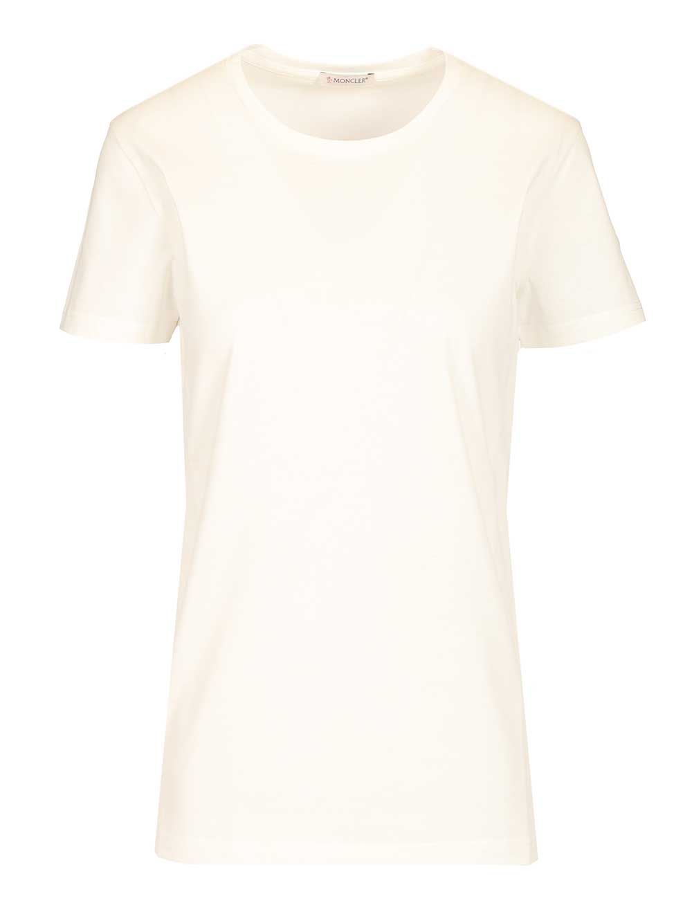 Moncler Cotton T-Shirt - White | d52852e206ce5b5734e5495871ac464b4aaf89d0