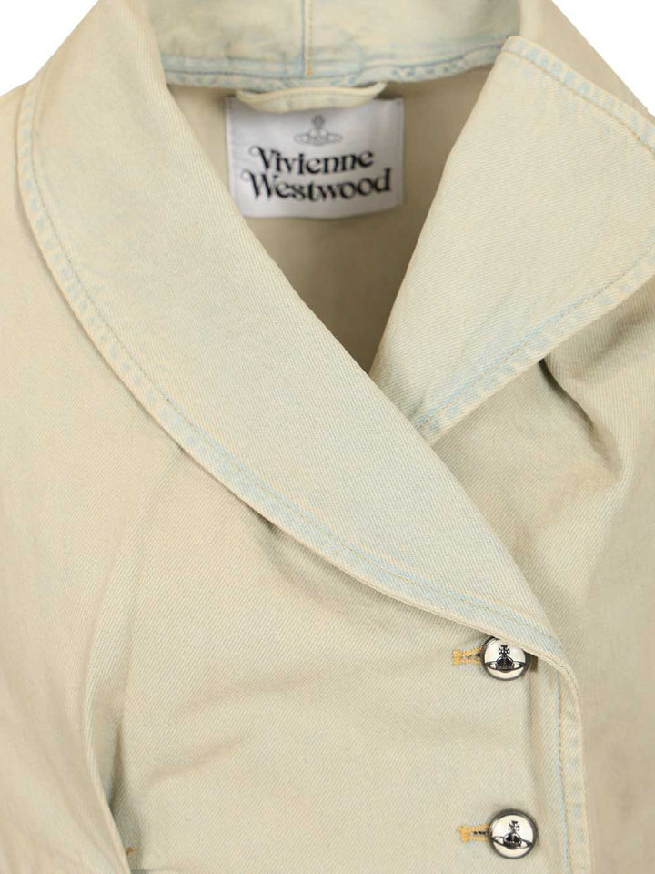 Vivienne Westwood Stormy Denim Jacket Jackets - Light blue | a787a9cad7374239c7a718e97a1711e9b0589fdc