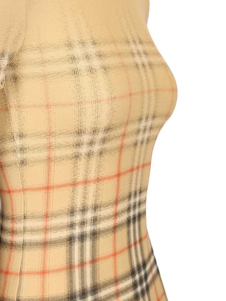 Burberry Blend Check Sweater T-Shirt - Beige | f43d63ce2a656df1cb1845e8936e246123370977