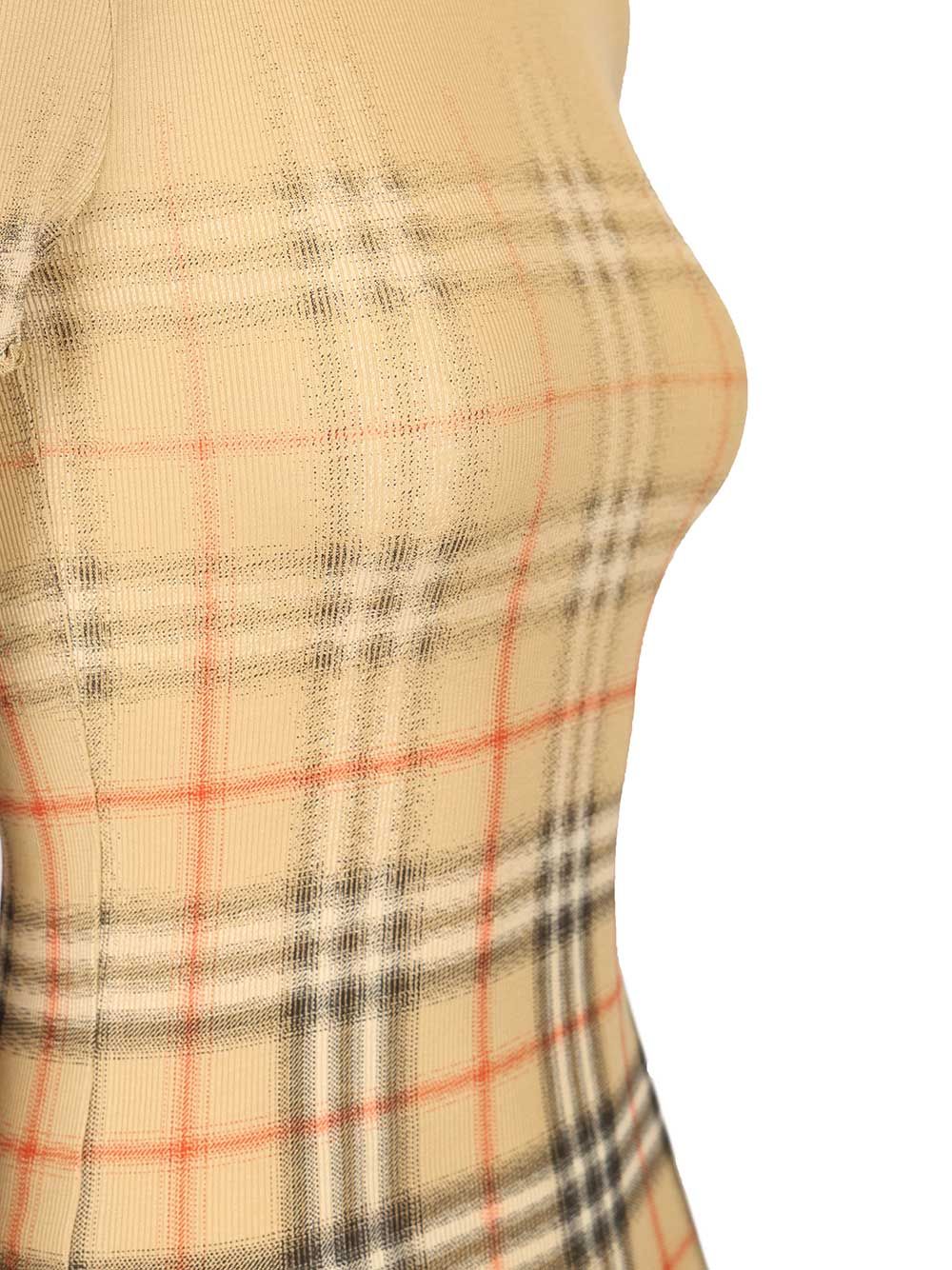 Burberry Blend Check Sweater T-Shirt - Beige | f43d63ce2a656df1cb1845e8936e246123370977