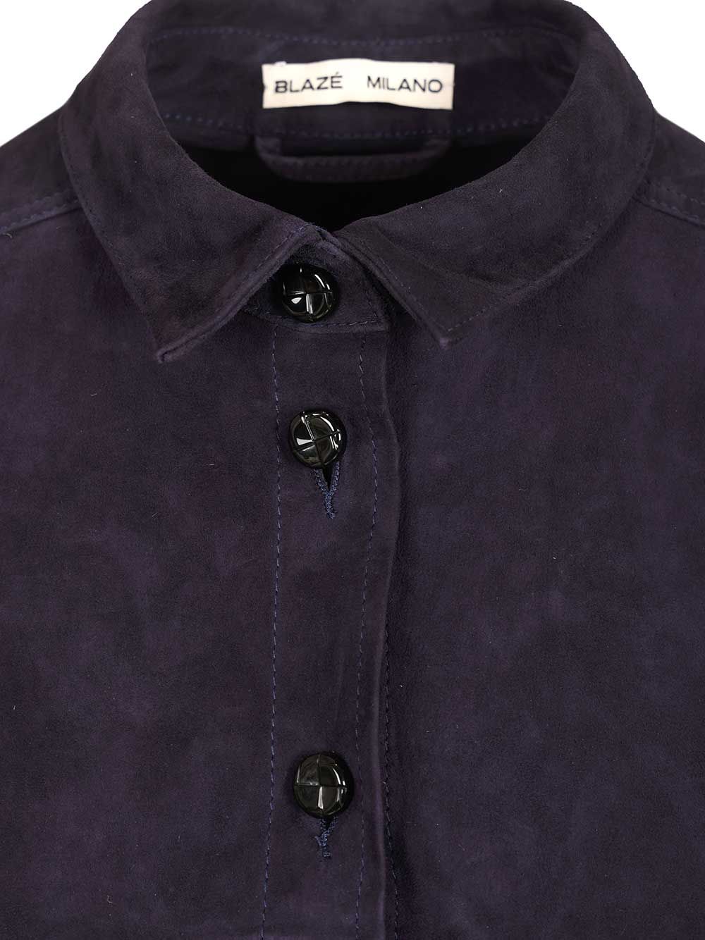 Blazé Milano Viva Berber Suede Shirt Shirts - Blue | 4d4d876412116de3efee4b7168bc66b1829676f7
