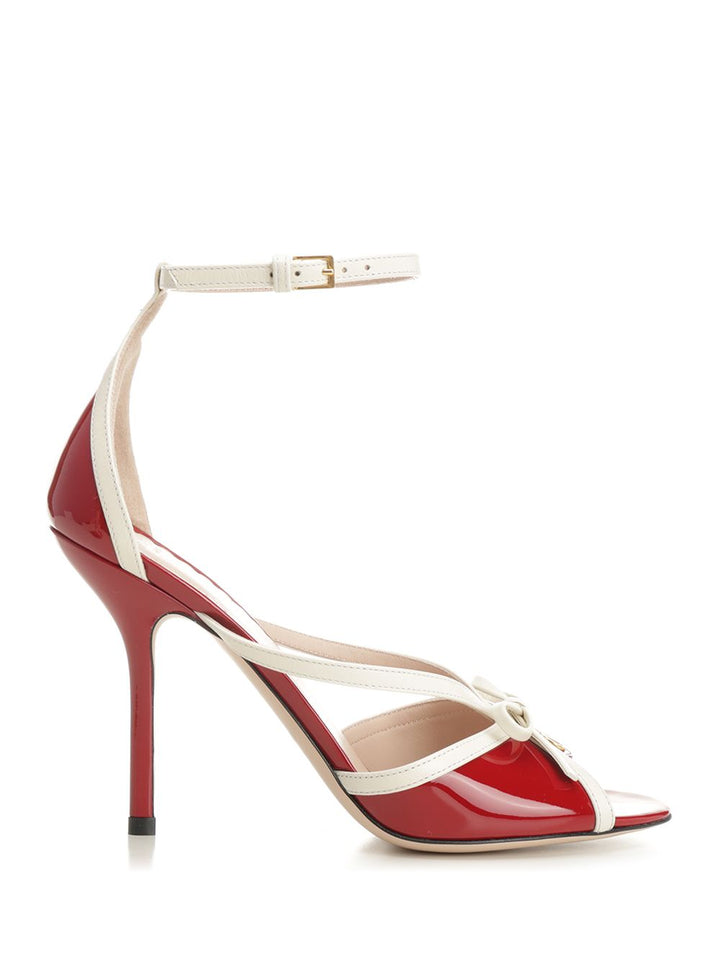 Valentino Garavani Bepointy Patent Leather Sandal Sandals - Red | 61c1ac789fd2928bbc3e8f72f5c4dd507d6958c1
