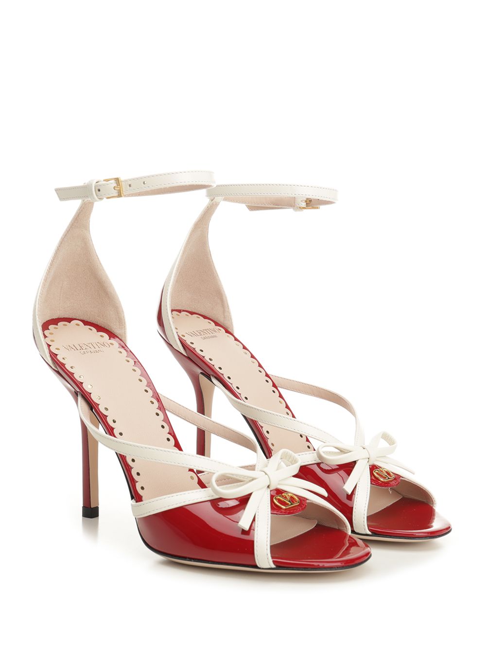 Valentino Garavani Bepointy Patent Leather Sandal Sandals - Red | 150258c504373ef4825d4edf840e98cf47d4de48