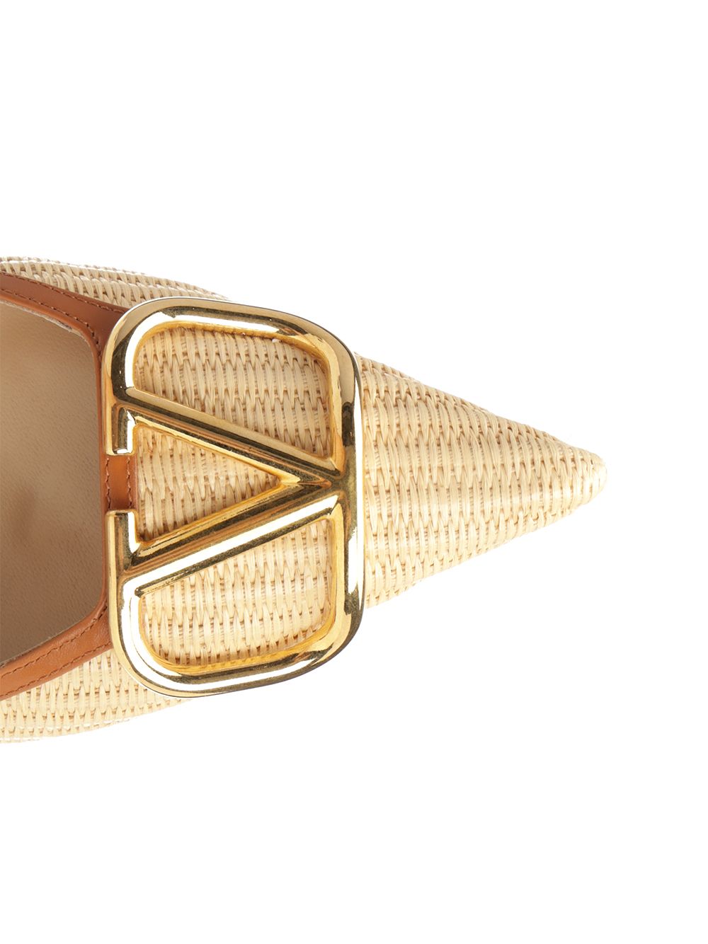 Valentino Garavani Vlogo Signature Slingback Décolleté In Raffia Pumps - Beige | af558d29948184f8a4485b6c36ca8217ad76d939