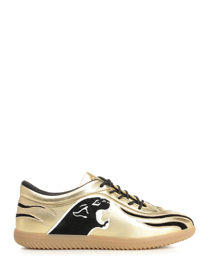 Valentino Garavani Kicky Sneaker In Laminated Nappa Sneakers - Beige | fc117deef5f88ca467340096e488bf5e66146103