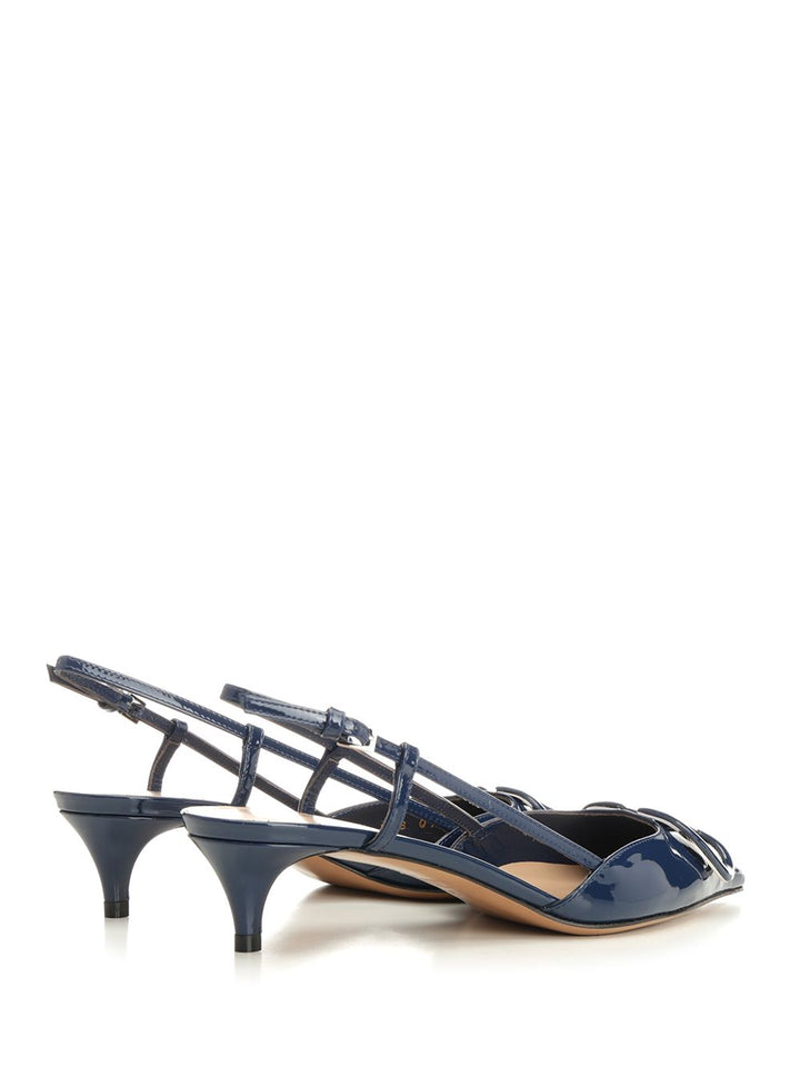 Valentino Garavani Vlogo Signature Slingback Pump Pumps - Blue | 05586eb4fe003948c4abef352e02a03eeffff31a