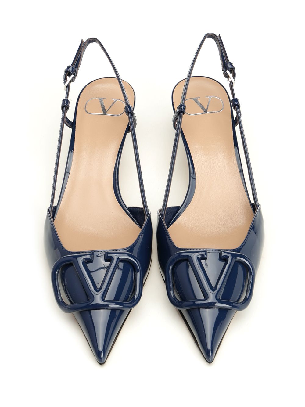 Valentino Garavani Vlogo Signature Slingback Pump Pumps - Blue | 4bdfec27d798516c55ae5fd97d3b54112cce797b