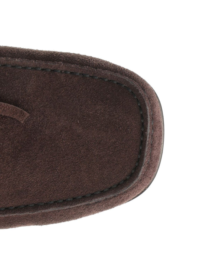 Valentino Garavani Suede Loafers With Logo Scarpe basse - Brown | b52fb2710fd3f5ab23622d1f7218b20791d0283b