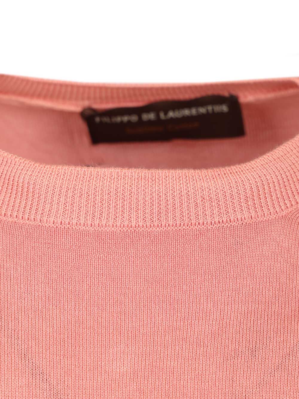 Filippo De Laurentiis Crew Neck T-Shirt - Rose | 8f90da81cb767288b56efade306cbc8fea4307d5