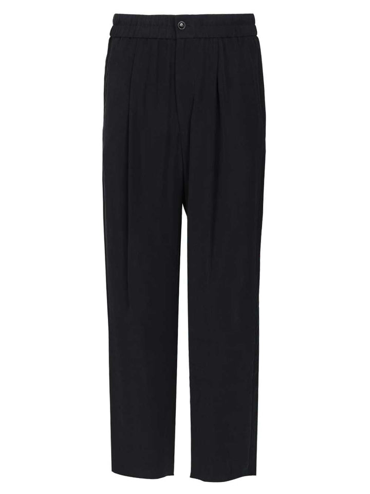 Giorgio Armani With Elastic Waist Trousers - Blue | d8d45415d3dfd1d932305fdb195500c6ed91a16e