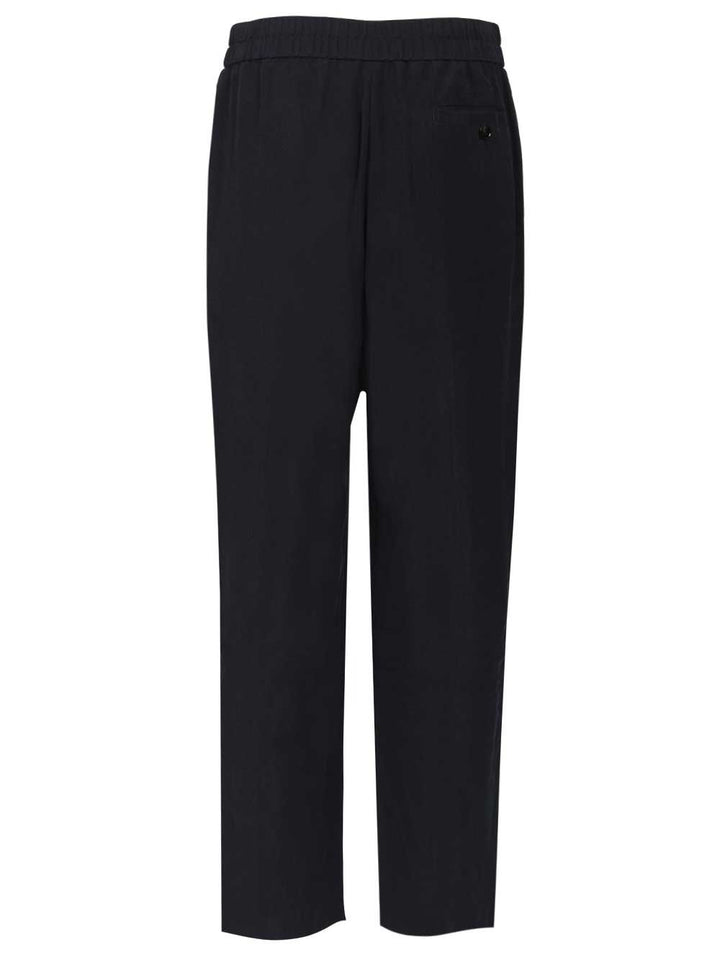 Giorgio Armani With Elastic Waist Trousers - Blue | 4b43f5b4a058a371e2c3f44a22f3f3c3edea1b6e