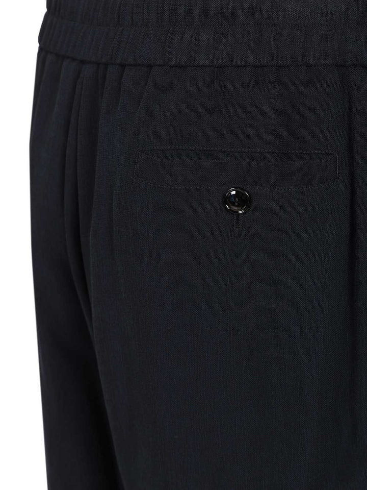 Giorgio Armani With Elastic Waist Trousers - Blue | 30ae3ecbc64736631342cf1a4975f1a714f6225c