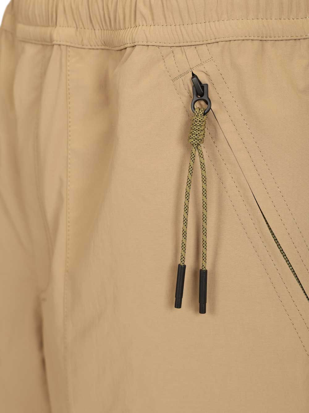 Moncler Grenoble Froissé Technical Shorts Trousers - Beige | 4545758eb8fb5ef2760e4c665aa716dc1c74b59f