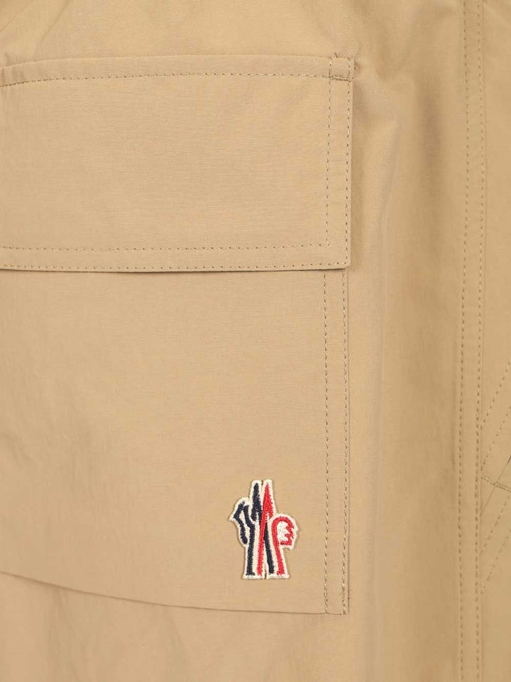 Moncler Grenoble Froissé Technical Shorts Trousers - Beige | 6282c103cf968dcea7f01661ec3f434a0ac3b79b