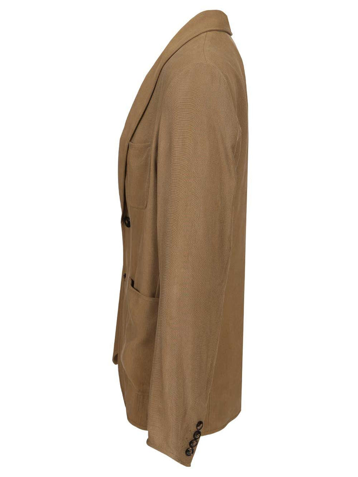 Giorgio Armani Deconstructed Blazer Jackets - Beige | 4cef7829283281bc02e90e793452c8d22663c1f0