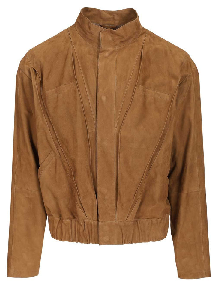 Giorgio Armani Suede Jacket Jackets - Beige | 9c7c934f8f419efb417af52bfdac78f75e03d560