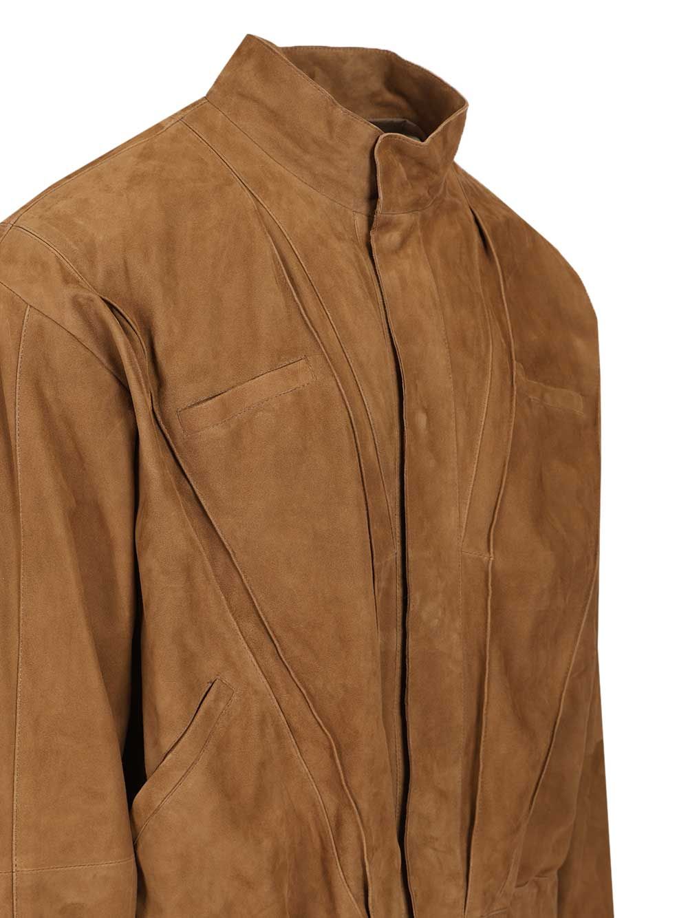 Giorgio Armani Suede Jacket Jackets - Beige | edb458cdac3d57801a00392e0a966a8d50997717