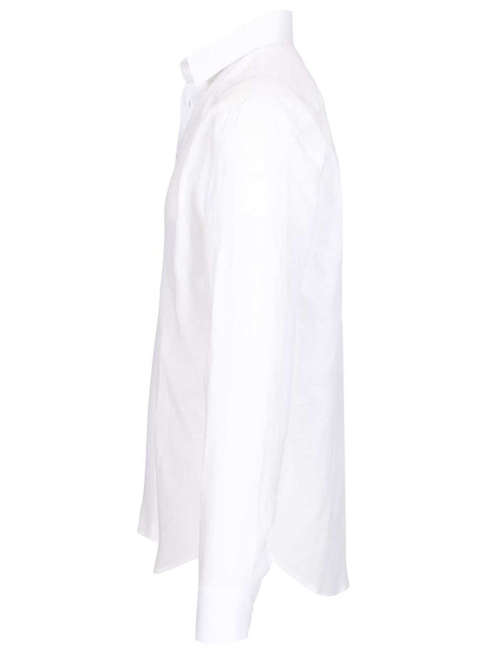 Giorgio Armani Classic Linen Shirt Shirts - White | 5b55887f292f63c9b149e60cda1053987f30d988