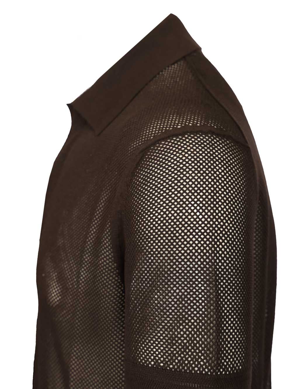 Tom Ford Knitted Polo shirt - Brown | b0fe1c1e7fe30b3f972a3e74db60524048de5619