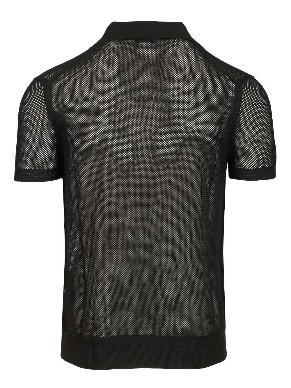 Tom Ford Knitted Polo shirt - Black | 13a0db7d5173fb59cb8a0cdee9ae9d1d6a0edb55