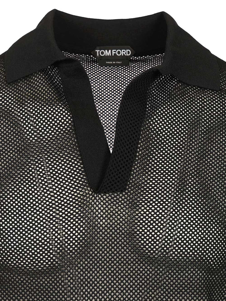 Tom Ford Knitted Polo shirt - Black | c8767b254ca88d7f95bf72463f01cf2e383c74bb