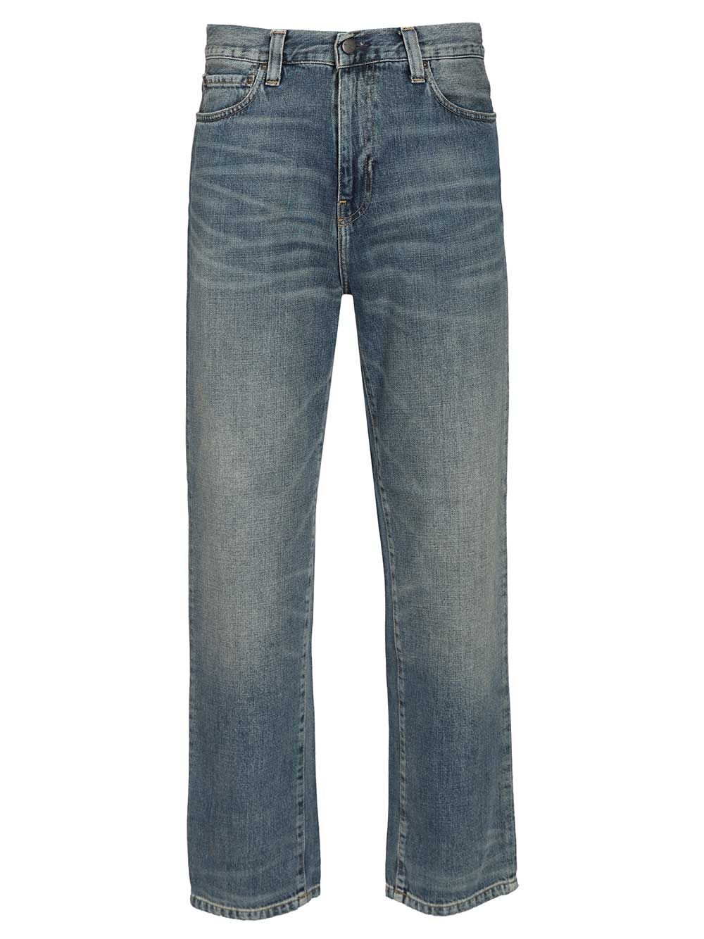 Carhartt Wip Aaron Jean Trousers - Blue | 637d0fe539da3ec96ac1489182e34a2c156e7d58