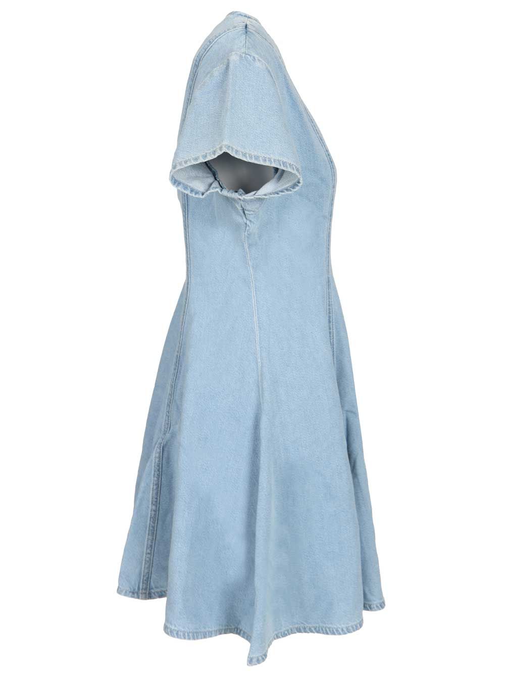 7 For All Mankind Flared Dress Dresses - Light blue | 6c8f4bb0e3da8224ed180b26f8a0c06fe5058dd0