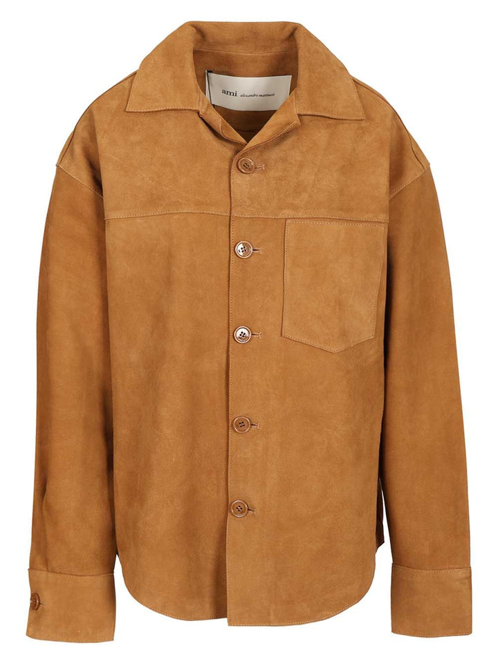 Ami Suede Overshirt Jackets - Beige | 0b74f8efaf5f1365640673399e5d37ce812f6cfd