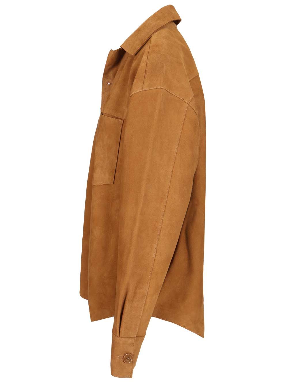 Ami Suede Overshirt Jackets - Beige | f3cc0affb95dc210a774092d30043b3dea737052