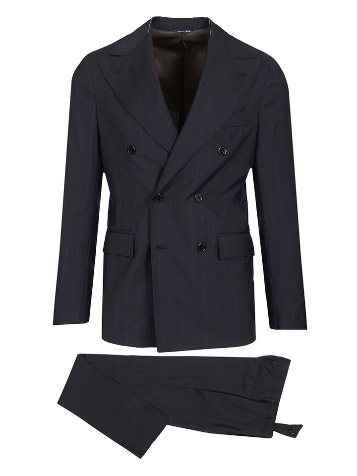 Al Duca D'Aosta Double-Breasted Pinstriped Suit Dresses - Blue | dc54e3153476a9ce59b1864391af731c1438fb6d