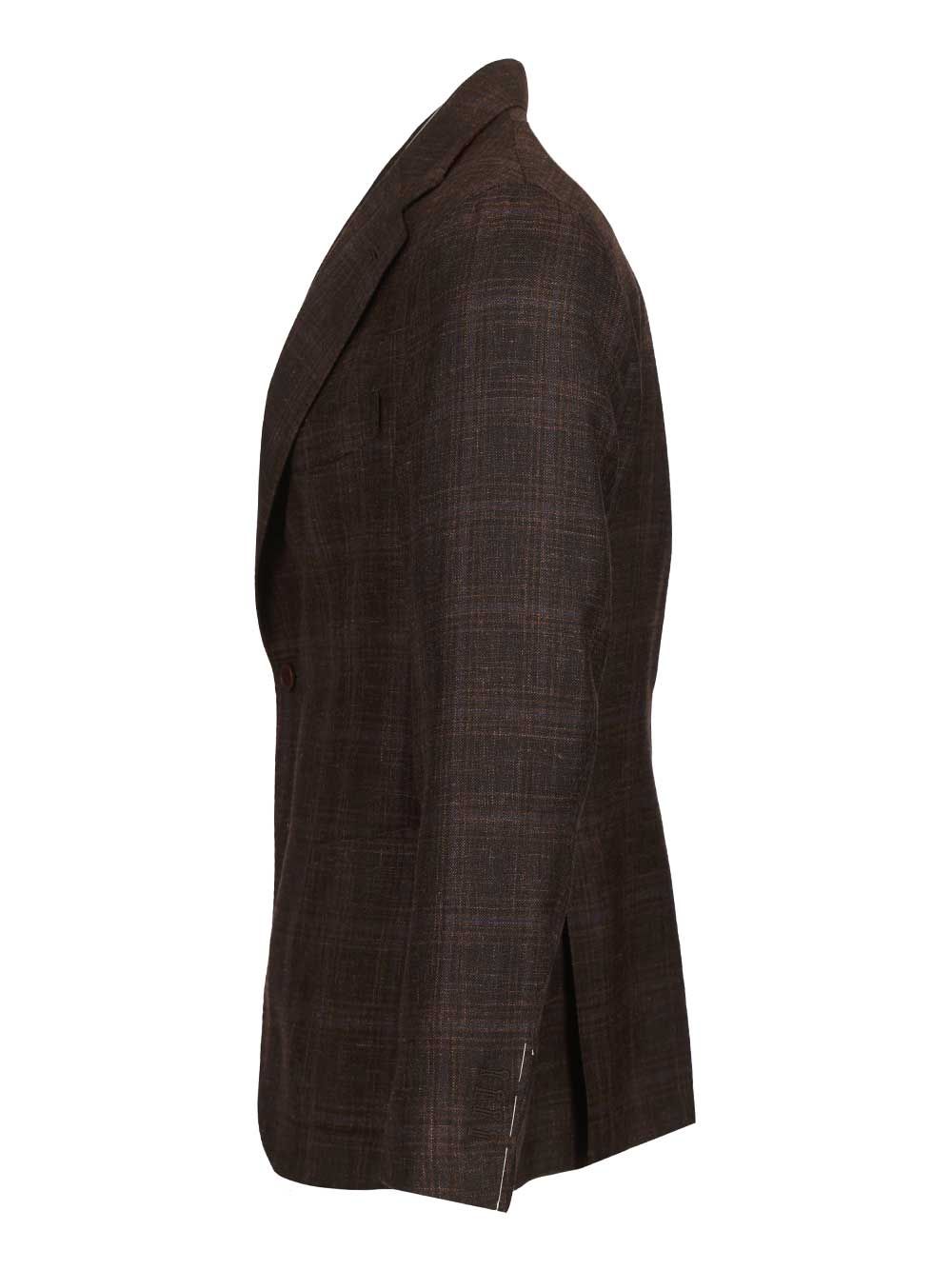 Al Duca D'Aosta Single-Breasted Check Blazer Jackets - Brown | 9fee4dd5c018c7f96bec07f59ff47e5ad8121fde