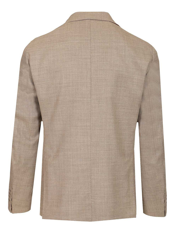 Al Duca D'Aosta Single-Breasted Blazer Jackets - Beige | 732b808656ccd18dd1026b8ad815d5c26310be44