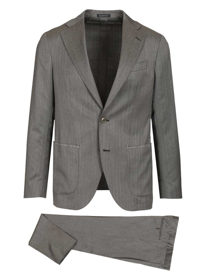Al Duca D'Aosta Single-Breasted Suit Dresses - Grey | bd8fca36359576699d93ff3d39d9841eb8abe44b