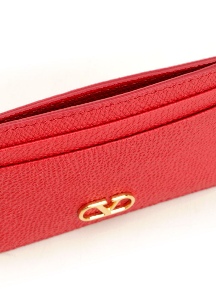 Valentino Garavani Vlogo Signature Card Holder Small leather goods - Red | 08ff135fc77f5537beaa3c4e04a8c3580c06e790