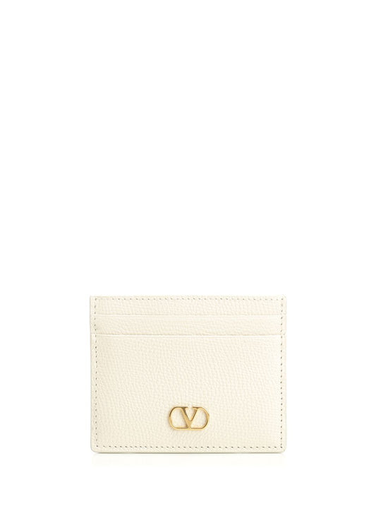 Vlogo Signature Card Holder Small Leather Goods White