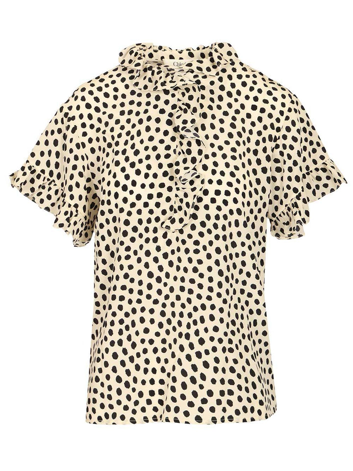 Chloe' Ruffle Top T-Shirt - Beige | 500d70f3372ea5e865a5e3bf7ea52bfd343da351