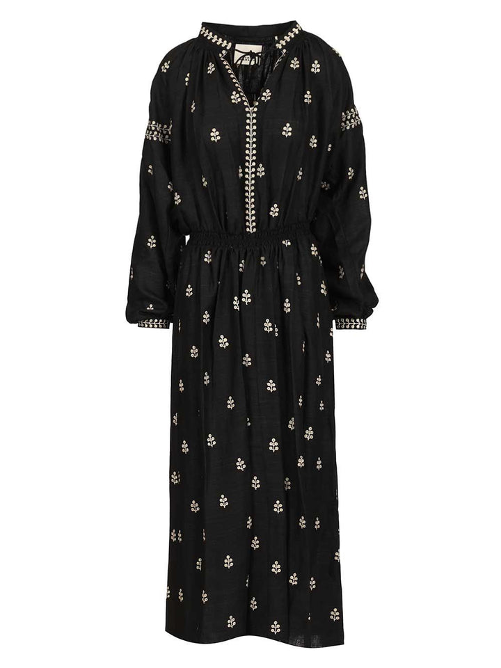 Isabel Marant Tussar Silk Dress Dresses - Black | fe3d065dcf27e251230e774ed164af1635d843c8