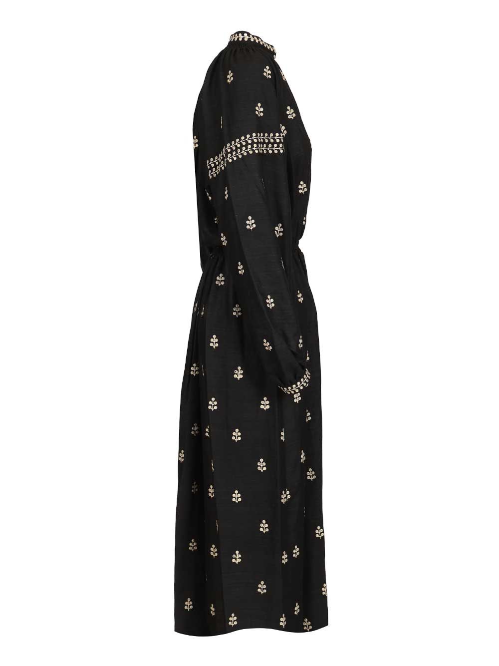 Isabel Marant Tussar Silk Dress Dresses - Black | e3b7e1114d09e9b1c329a378cfc4e2d365bf94df