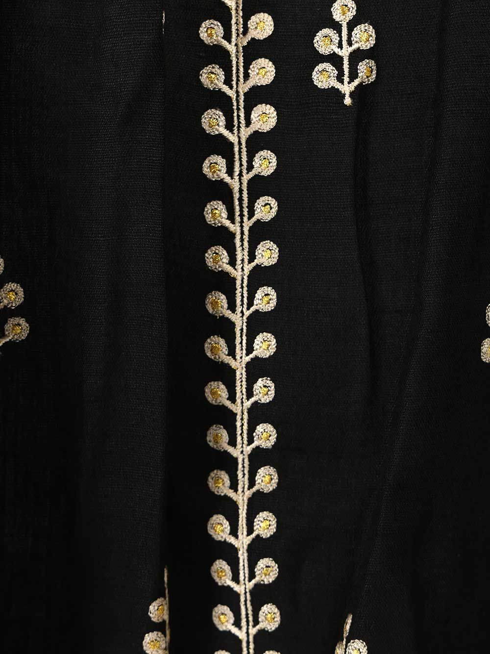 Isabel Marant Rodis Blouse In Embroidered Tussar Silk Shirts - Black | 9abe2f44173badc6327a83f29882cc2a83171630