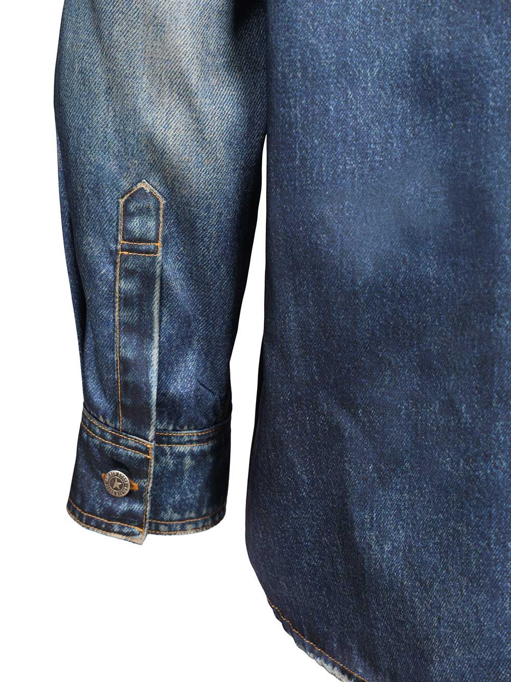 Golden Goose Deluxe Brand Patty Denim Shirt Casual - Blue | e0f181a6e8db91af15c73e7ebe459845ec0832b8