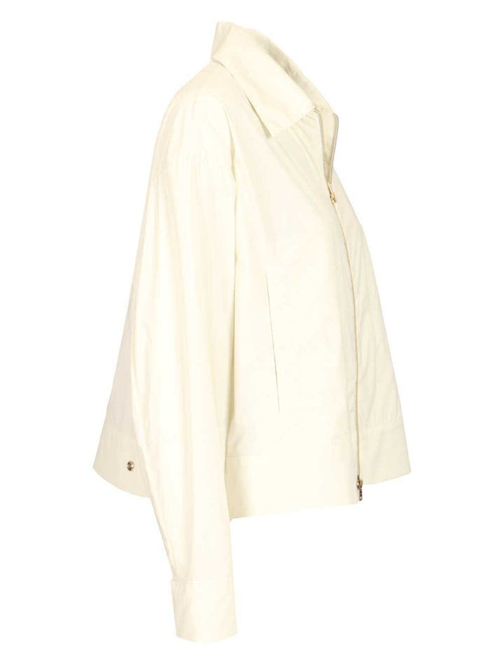 Herno Short Jacket In Stretch Nylon Jackets - White | 98b9f270b271d8cec7ab0ca6370db089b005208f