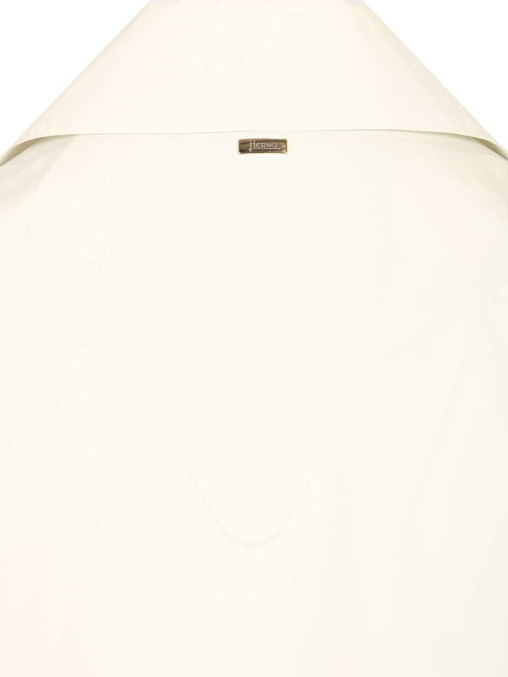 Herno Short Jacket In Stretch Nylon Jackets - White | 087cc6e6b99b33046695eeeac107b7960c5524ff