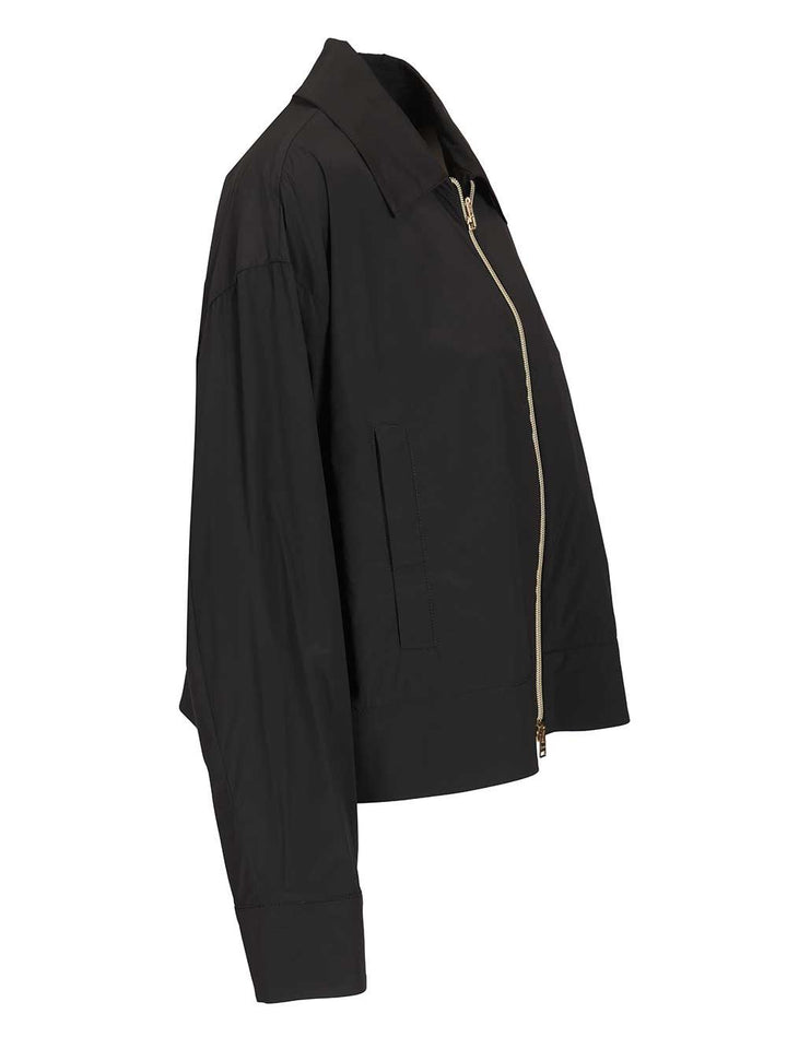 Herno Short Jacket In Stretch Nylon Jackets - Black | e1b2d90f43bef10325491392f46b479cf5c9274b