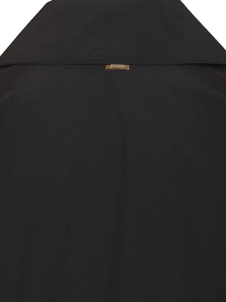 Herno Short Jacket In Stretch Nylon Jackets - Black | e40f6dd85973c720e3a4b8cde7755b20055aa36d
