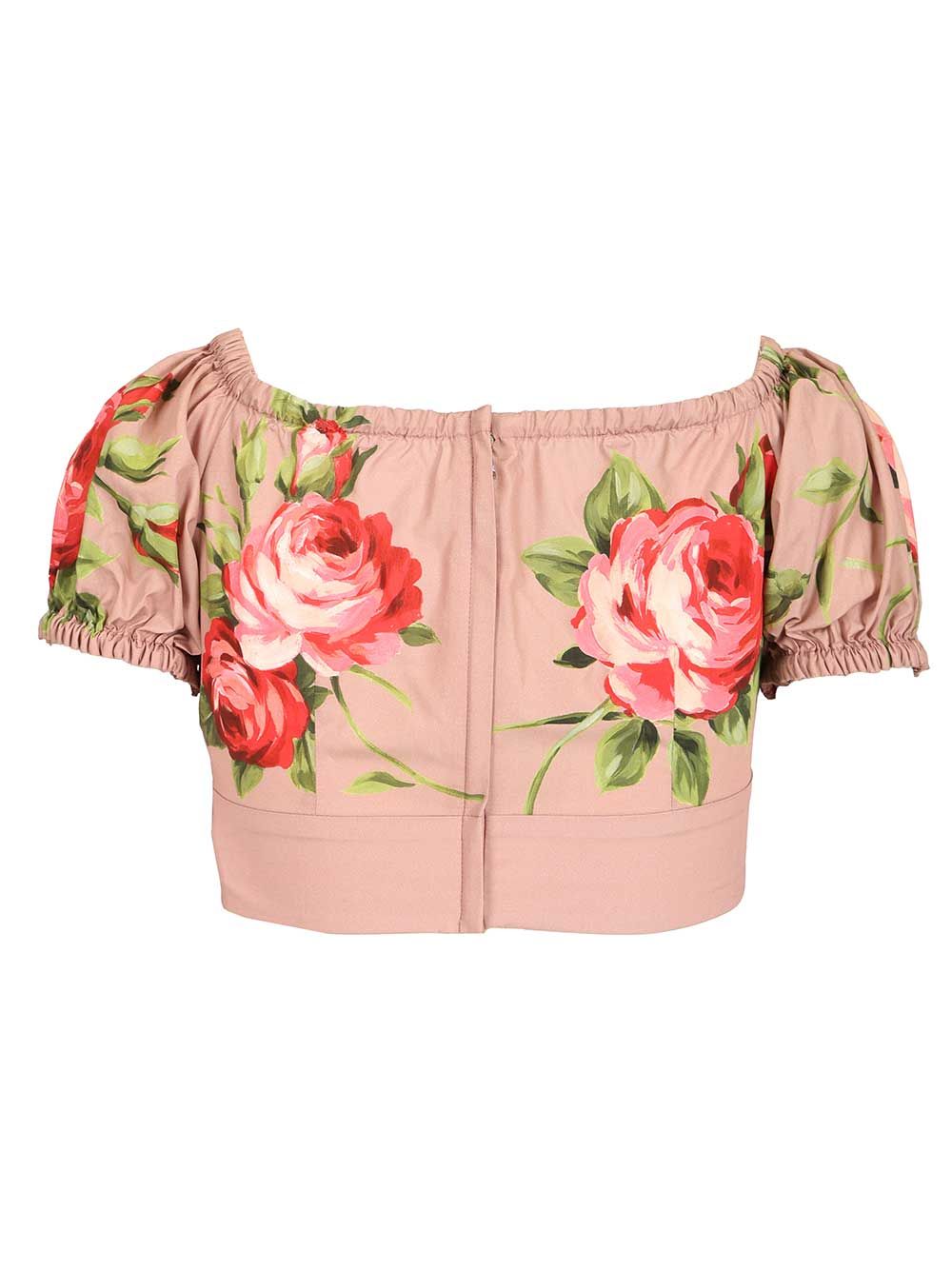 Dolce & Gabbana Rose Bouquet Print Top Tops - Rose | b6a88f1af8378d19ab3894de2e14ac7a67b3c133