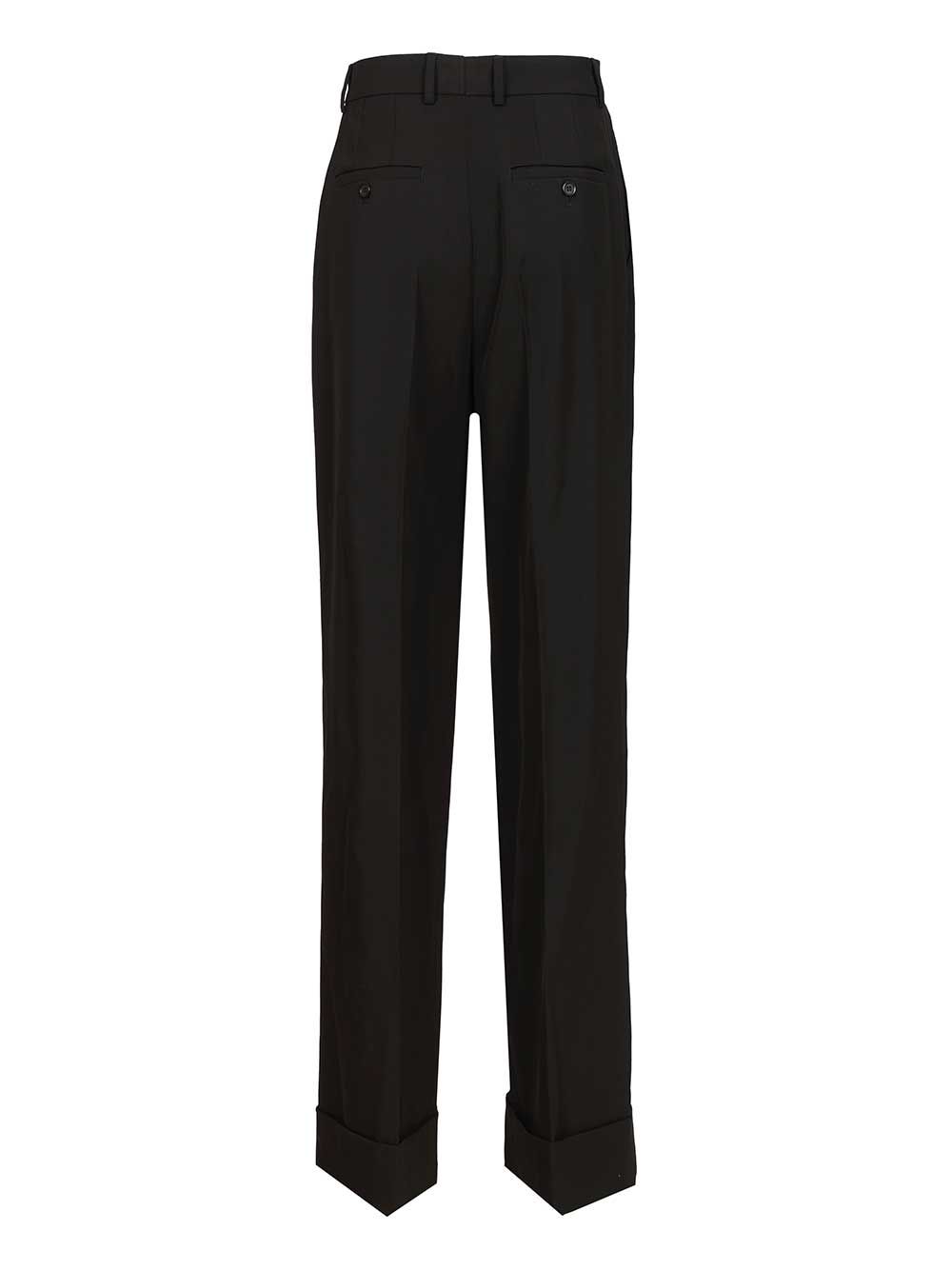 Dolce & Gabbana Wool Gabardine Trousers - Black | eb7b3435177688f9e628d7fc3132cd9d961ad7a5