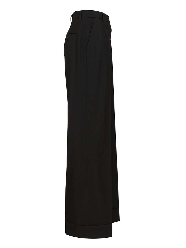 Dolce & Gabbana Wool Gabardine Trousers - Black | 8d8931cd4c90764a408275c442af20d6cc43d9de