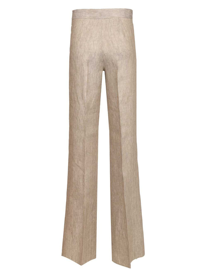 Max Mara Chevron Linen Batavia Trousers - Beige | f28761d76e0d5fc77bff9bd67093dca3b6b9e18b