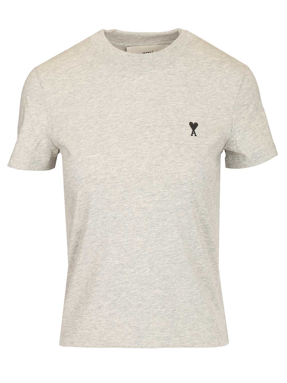 Ami Ami De Coeur Crew Neck T-Shirt - Grey | a0c28a4803af0f3e86bfa469345d3b8049146308